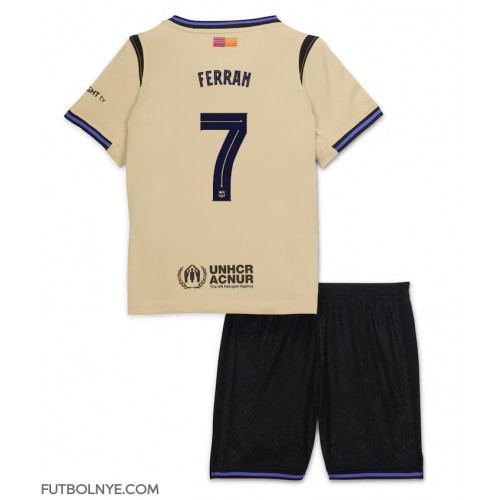 Camiseta Barcelona Ferran Torres #7 Visitante Equipación para niños 2025-26 manga corta (+ pantalones cortos)